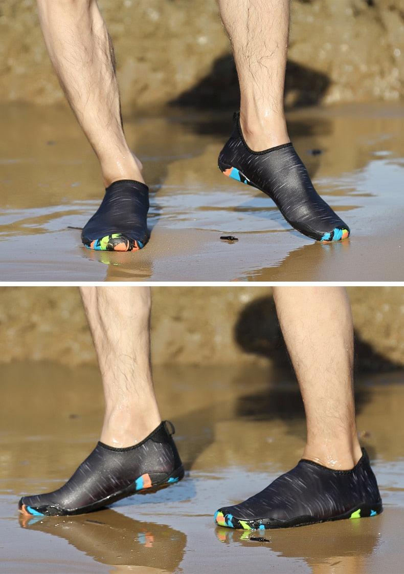 Summer Outdoor Mens Sports Water Shoes Non-Slip Beach Shoes Barefoot Upstream Shoes Quick-Dry Aqua Sock Barefoot For Beach Swim River Pool Lake Hiking Kayaking Surfing