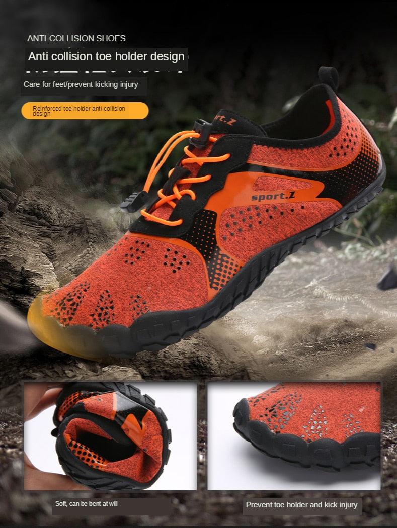 Summer Outdoor Mens Sports Water Shoes Non-Slip Beach Shoes Barefoot Upstream Shoes Quick-Dry Aqua Sock Barefoot For Beach Swim River Pool Lake Hiking Kayaking Surfing