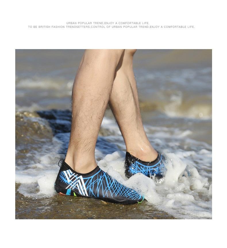 Summer Outdoor Mens Sports Water Shoes Non-Slip Beach Shoes Barefoot Upstream Shoes Quick-Dry Aqua Sock Barefoot For Beach Swim River Pool Lake Hiking Kayaking Surfing