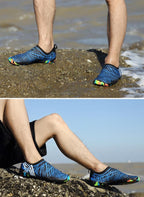 Summer Outdoor Mens Sports Water Shoes Non-Slip Beach Shoes Barefoot Upstream Shoes Quick-Dry Aqua Sock Barefoot For Beach Swim River Pool Lake Hiking Kayaking Surfing