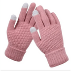 Women Winter Modern Touchscreen Gloves Thicken Warm Knitted Stretch One Size Gloves Full Finger Outdoor Skiing Gloves