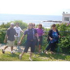 Official Nordic Walking Poles - True Nordic Glove Grip w-flip locks, detachable feet and travel bag - pair - For Heights up to 6’2”